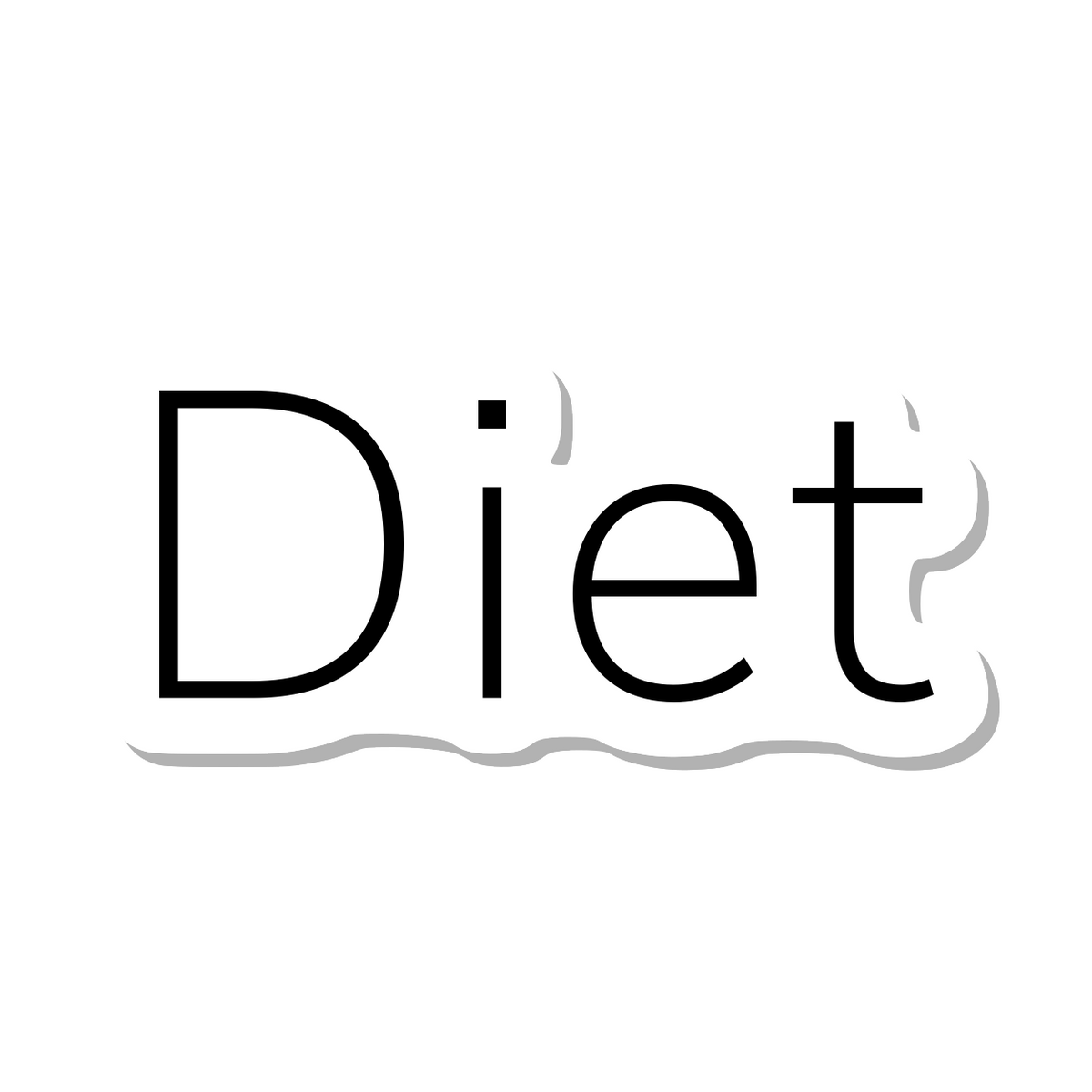 Diet die-cut sticker