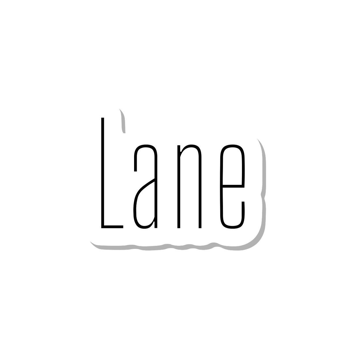 Lane die-cut sticker