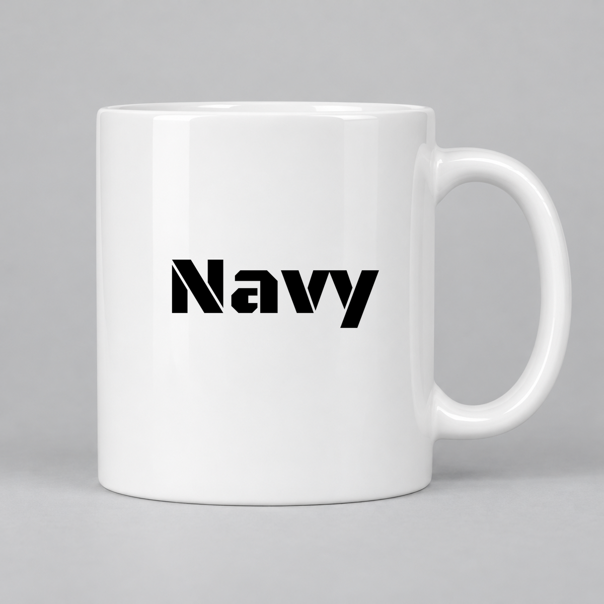 Navy Mug in white