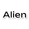 Alien die-cut sticker
