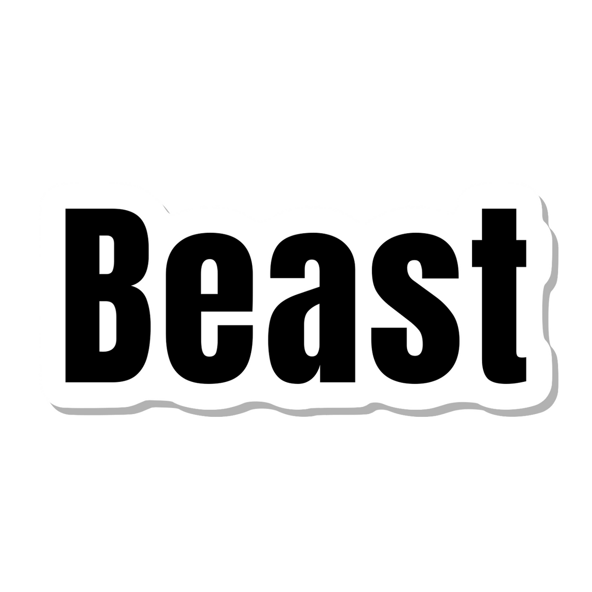 Beast die-cut sticker
