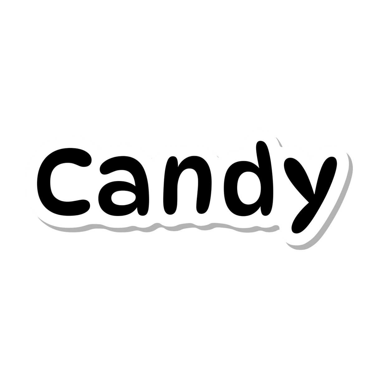 Candy die-cut sticker