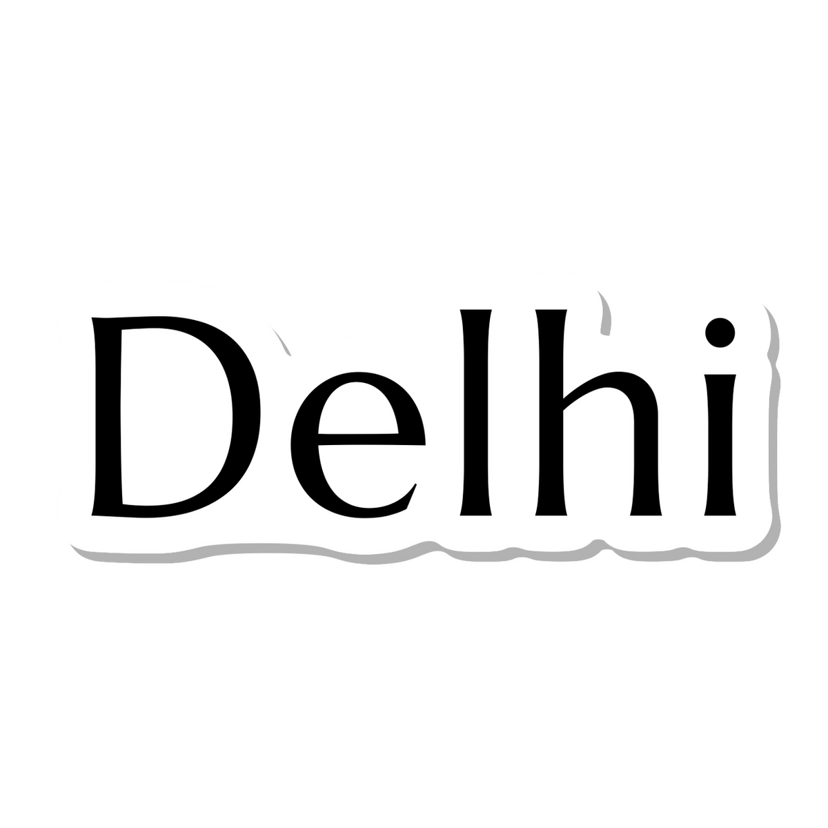 Delhi die-cut sticker