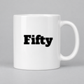 Fifty Mug in white