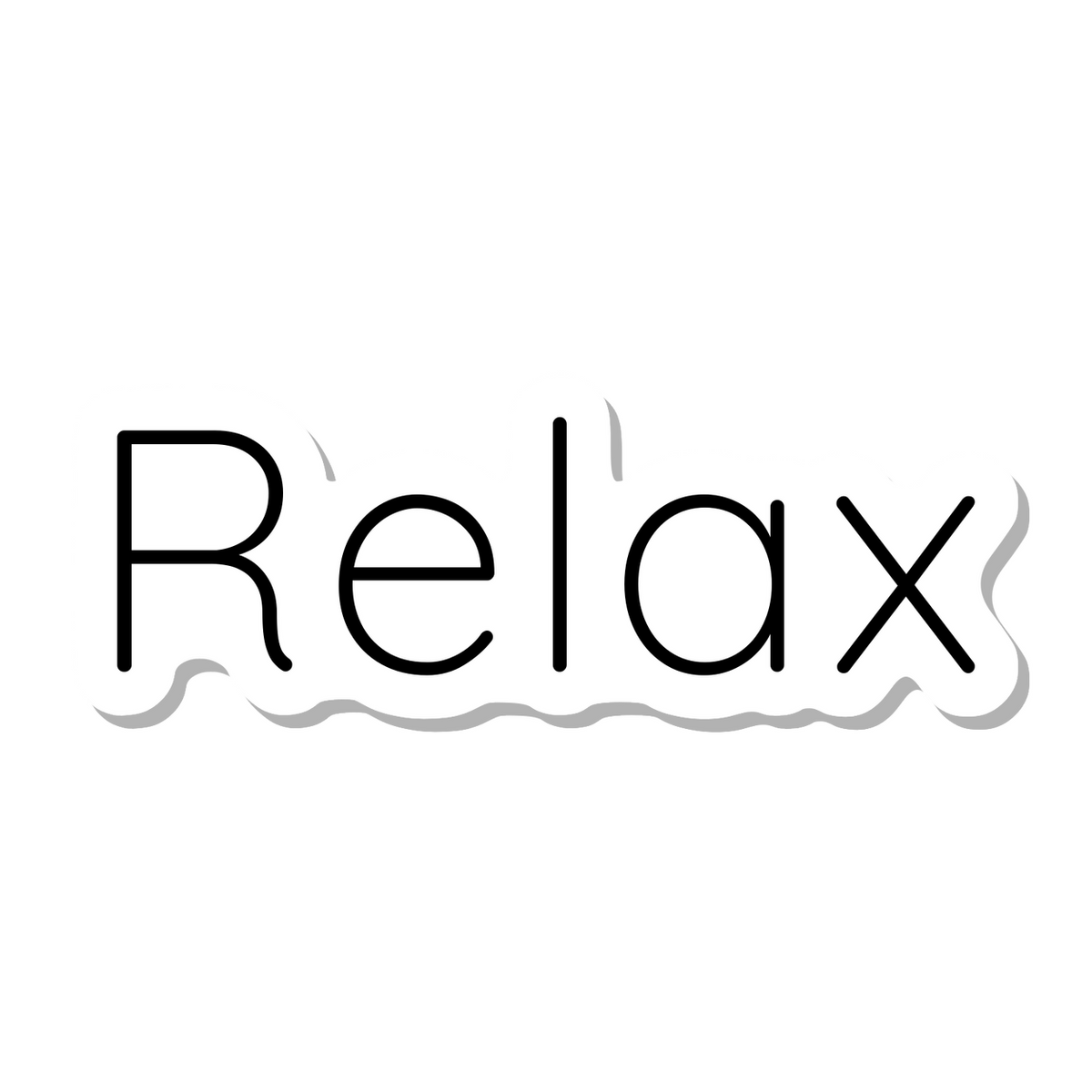 Relax die-cut sticker