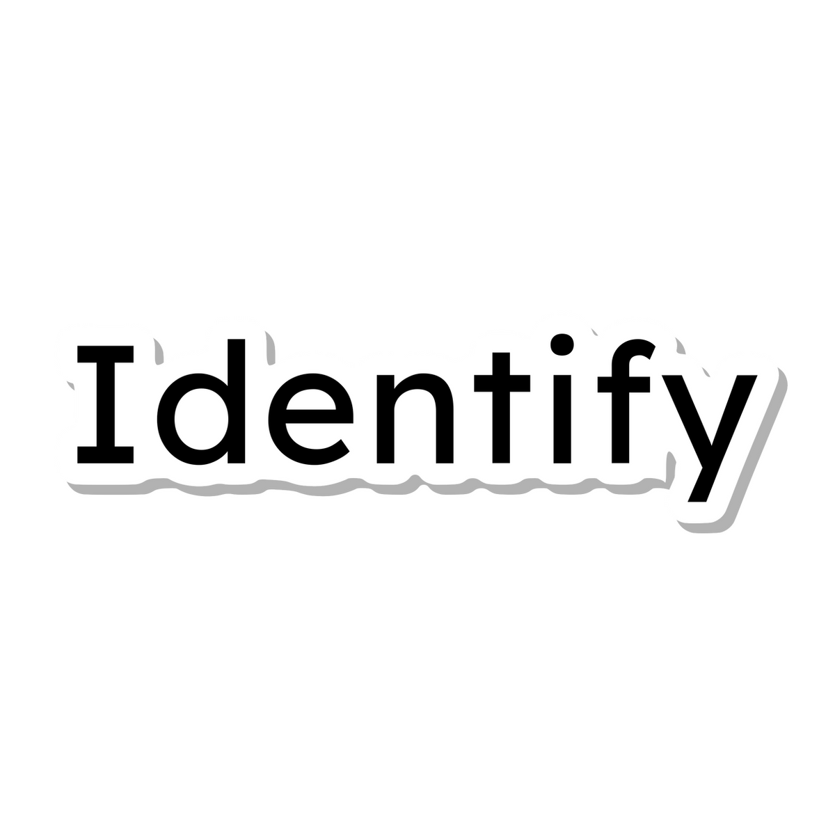 Identify die-cut sticker