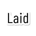 Laid die-cut sticker