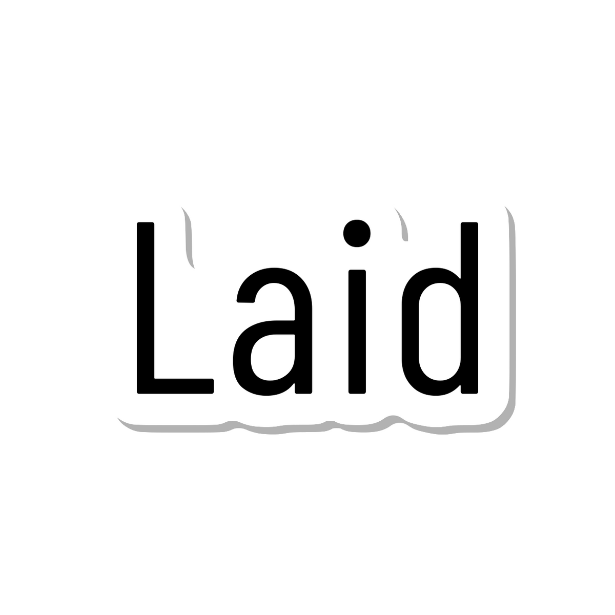 Laid die-cut sticker
