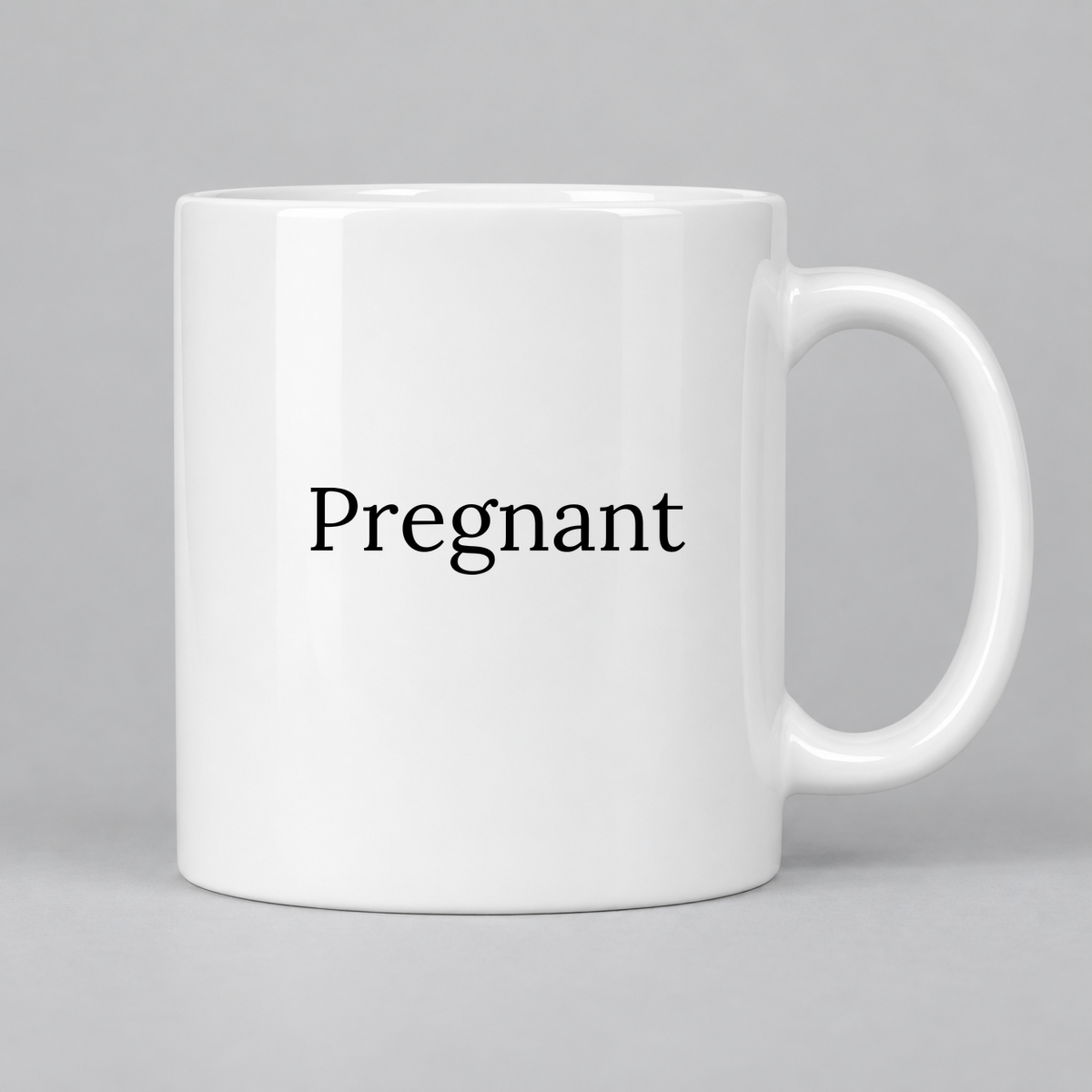 Pregnant Mug in white