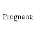 Pregnant die-cut sticker