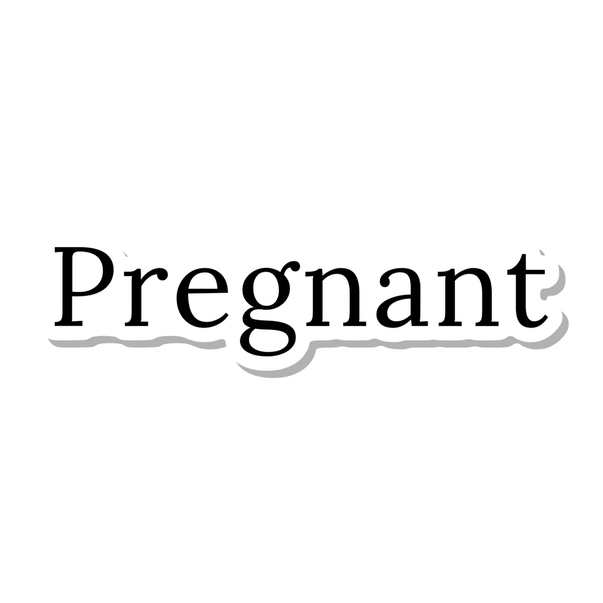 Pregnant die-cut sticker