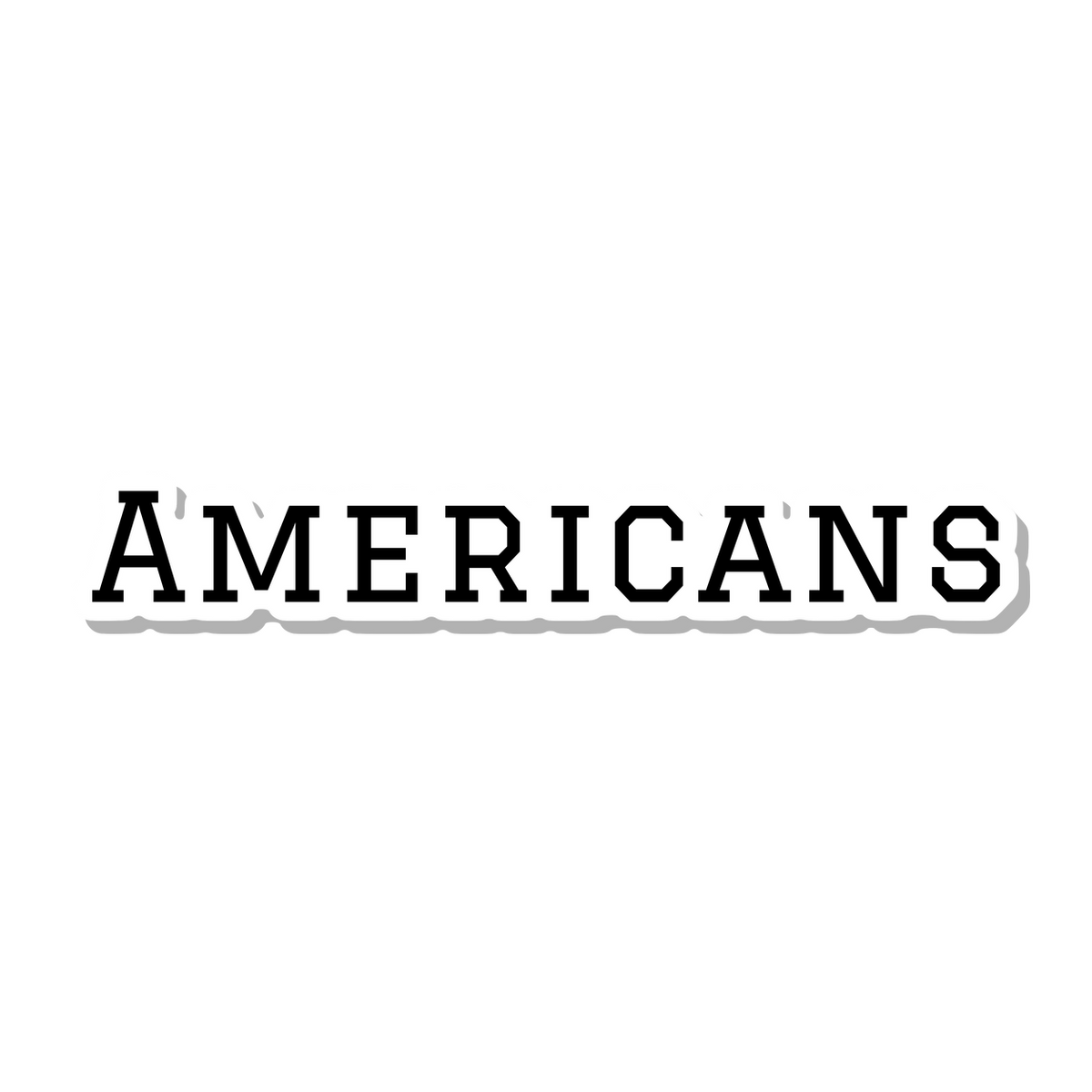 Americans die-cut sticker