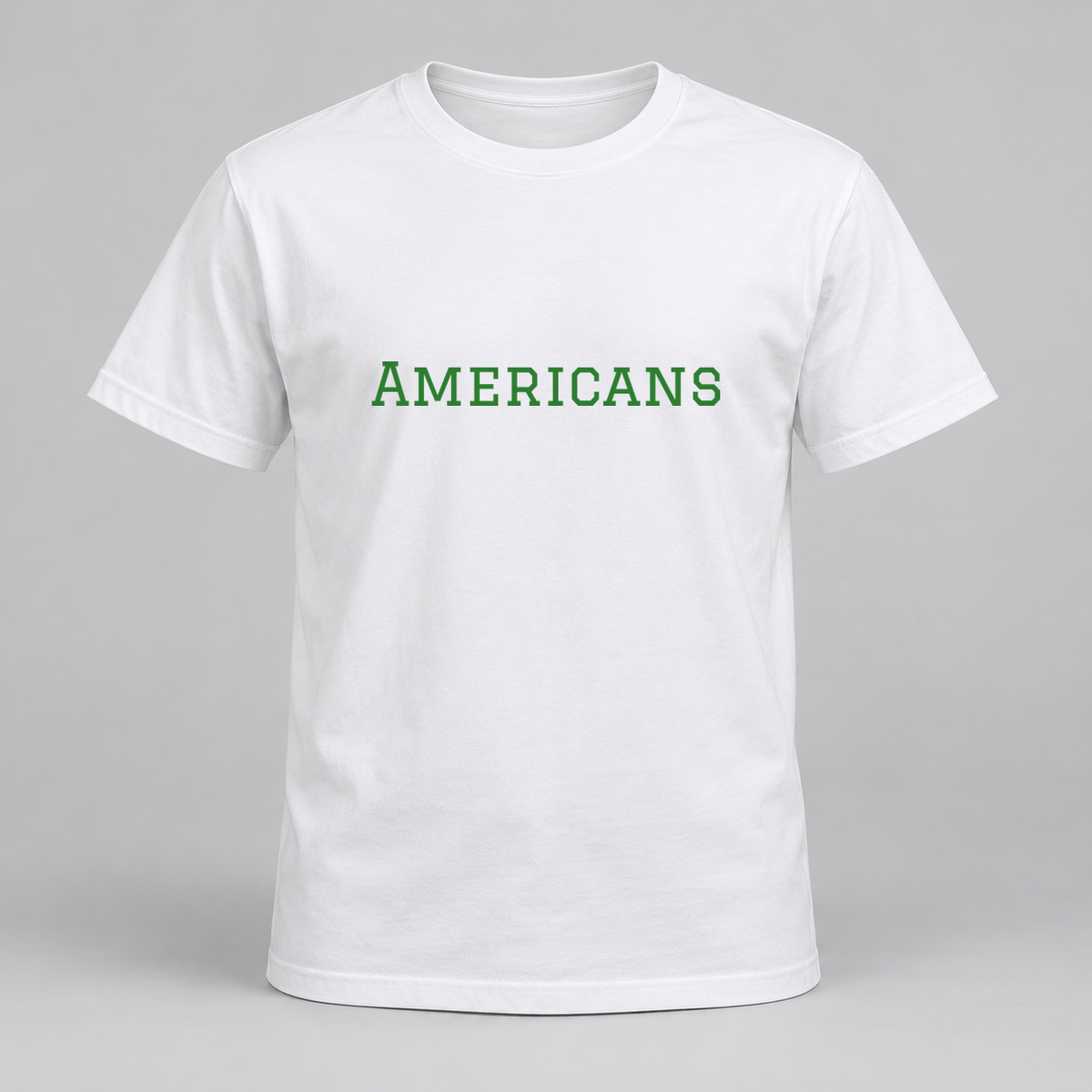 Americans T-Shirt in white with green text