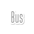 Bus die-cut sticker