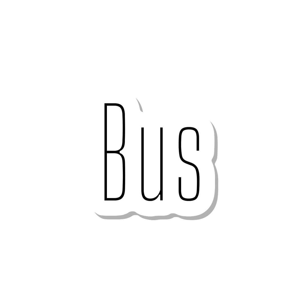 Bus die-cut sticker