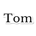 Tom die-cut sticker