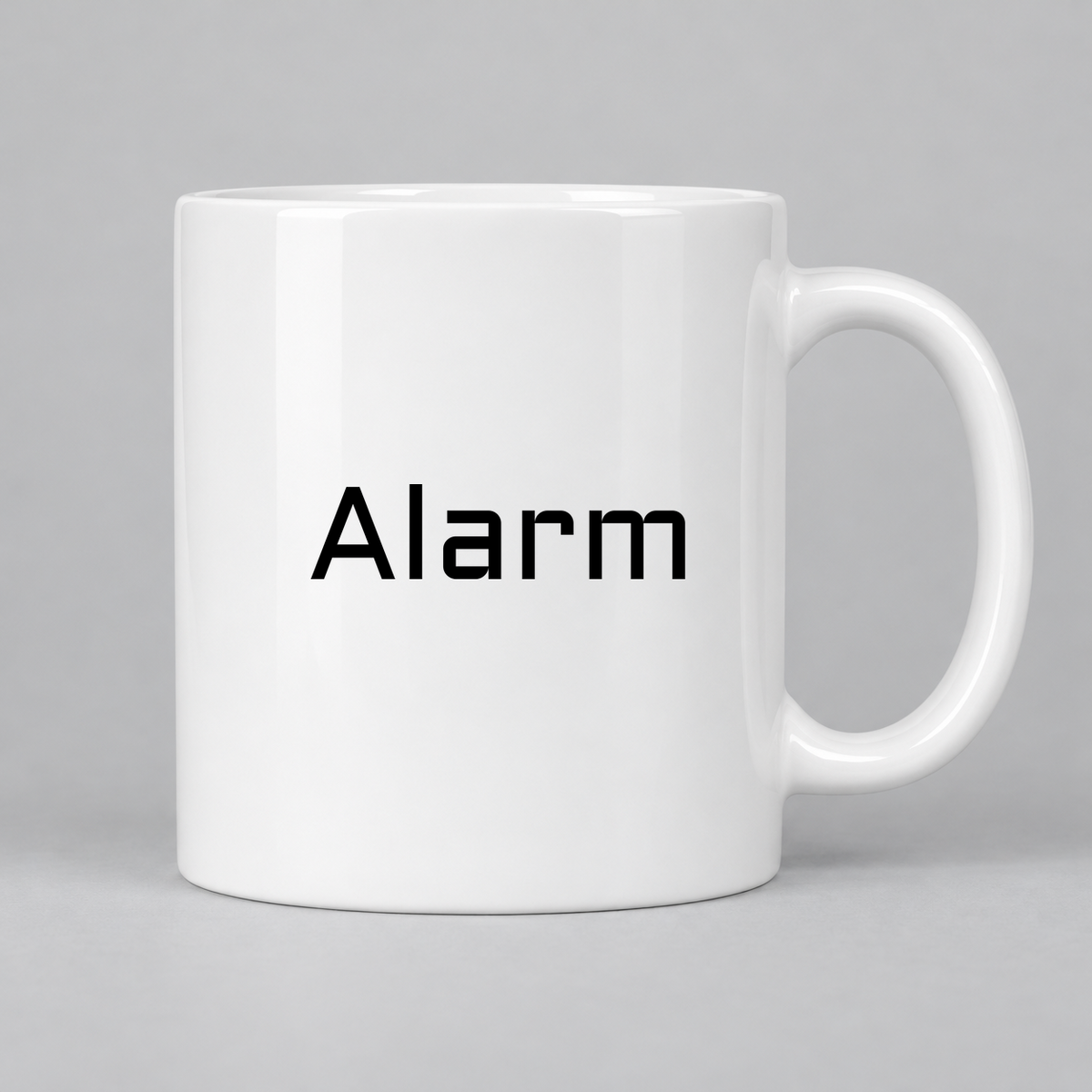 Alarm Mug in white