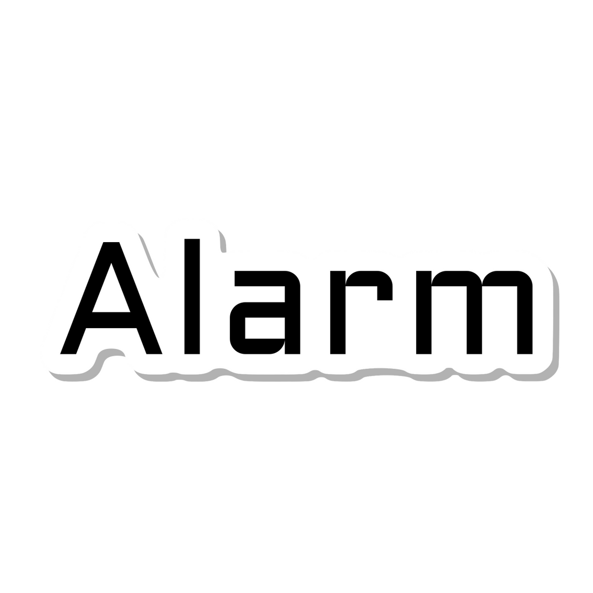 Alarm die-cut sticker