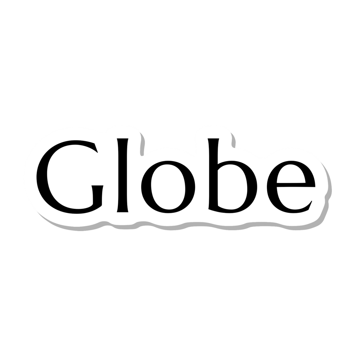 Globe die-cut sticker