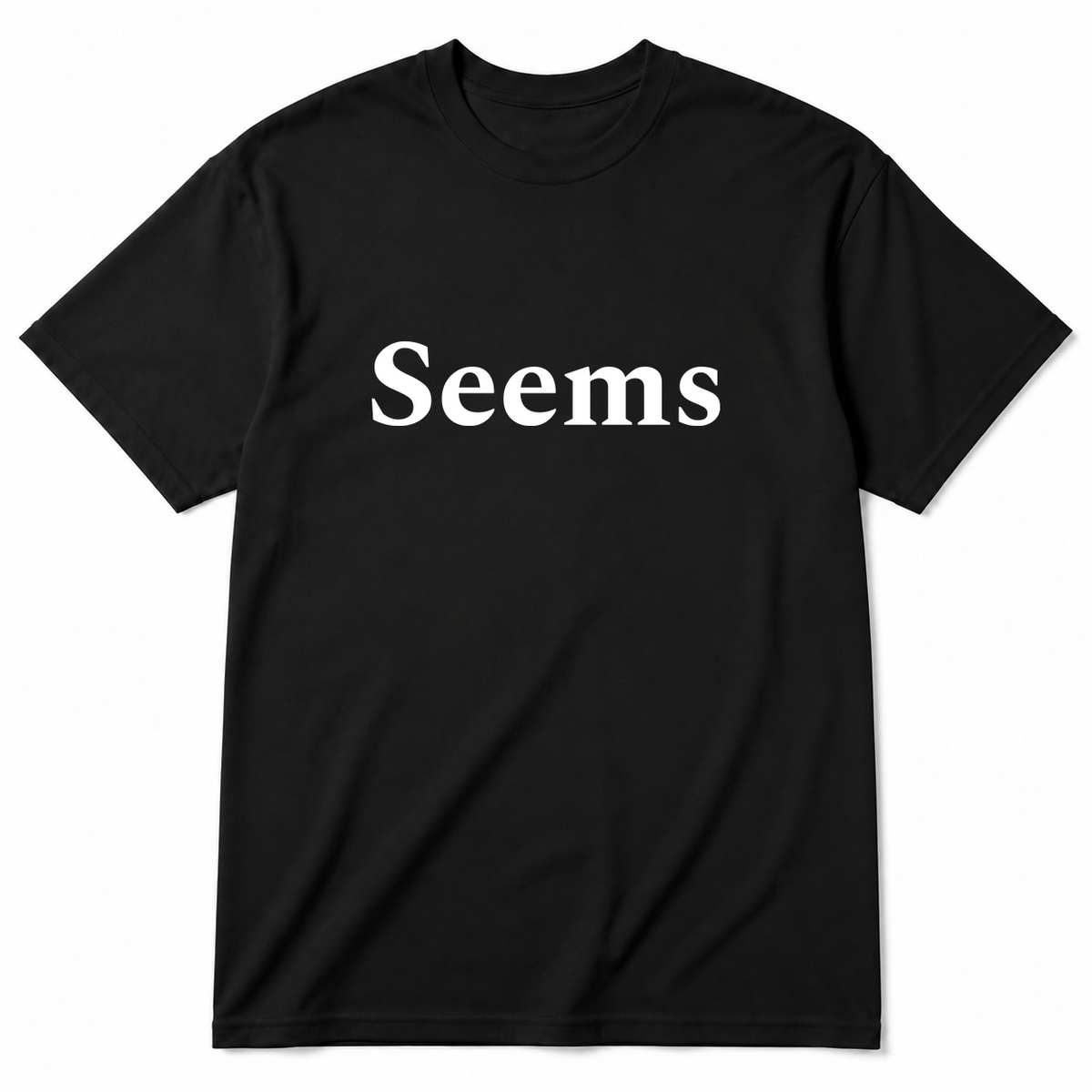 Seems T-Shirt in black