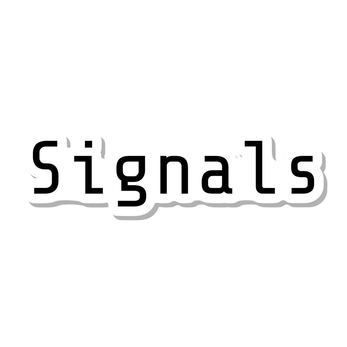 Signals die-cut sticker
