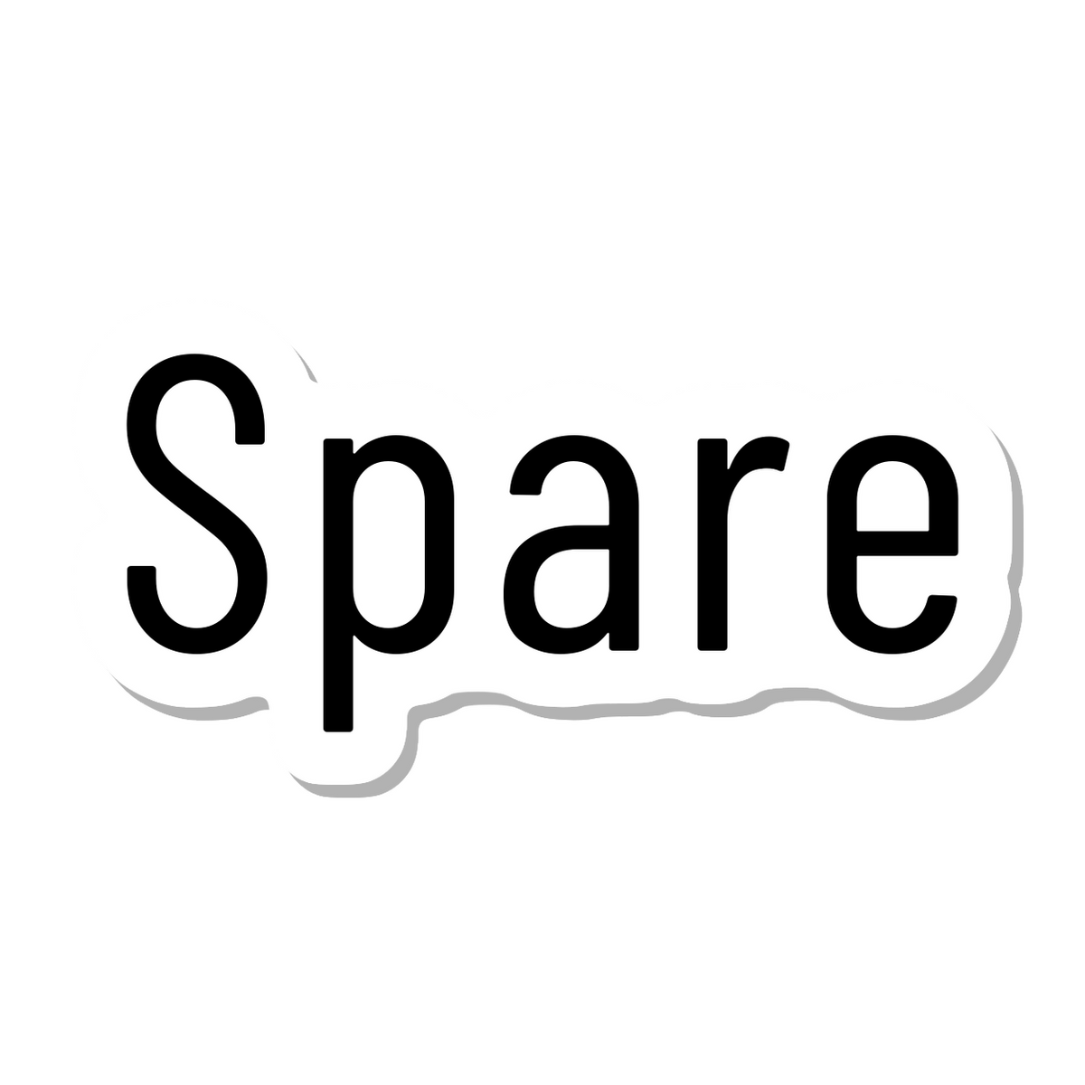 Spare die-cut sticker