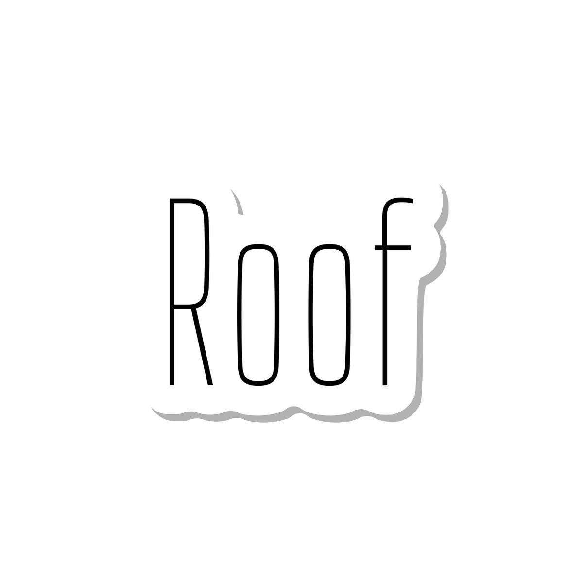 Roof die-cut sticker