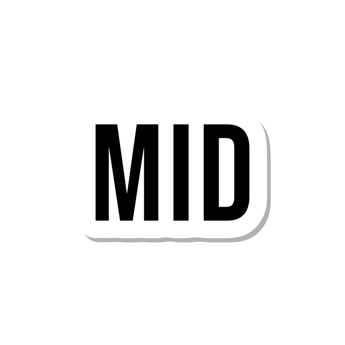 Mid die-cut sticker