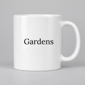 Gardens Mug in white