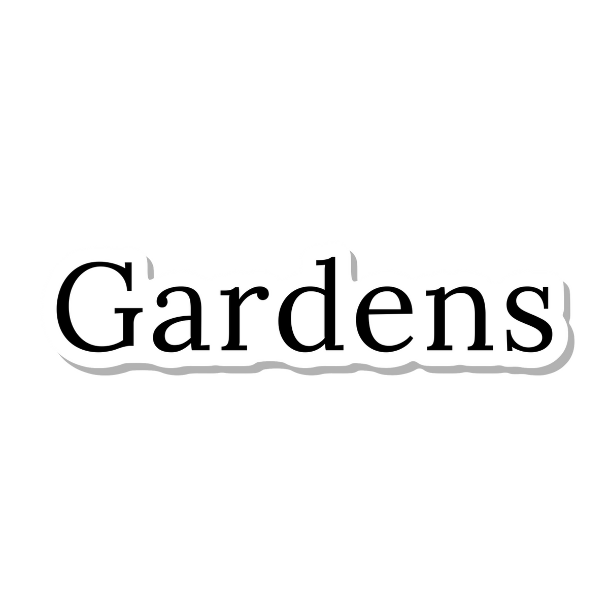 Gardens die-cut sticker