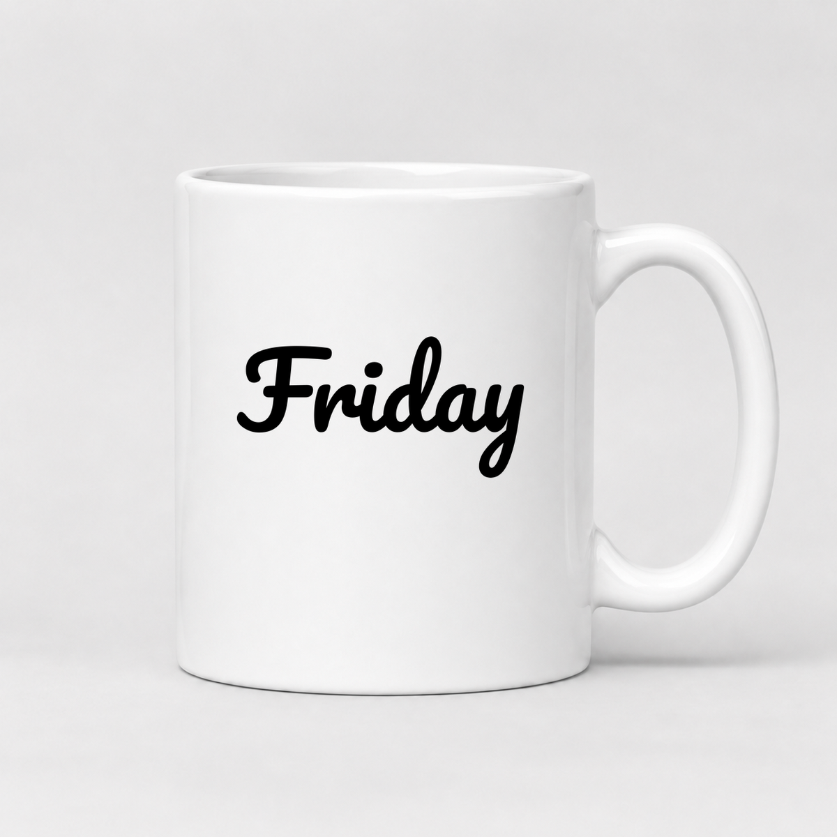 Friday Mug in white