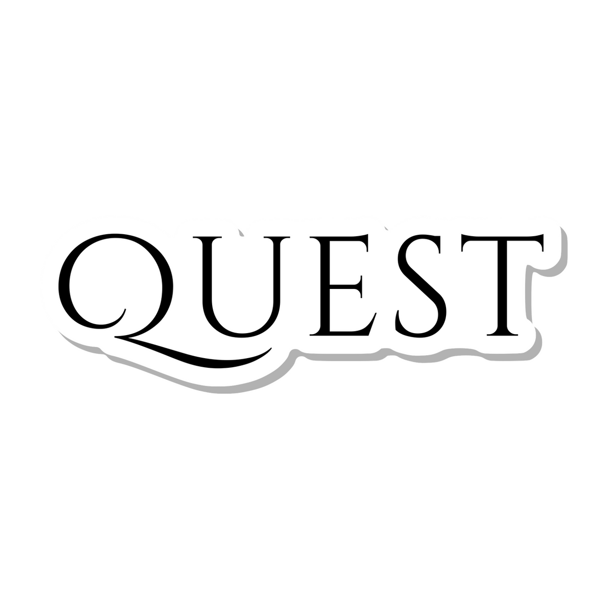 Quest die-cut sticker