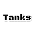 Tanks die-cut sticker