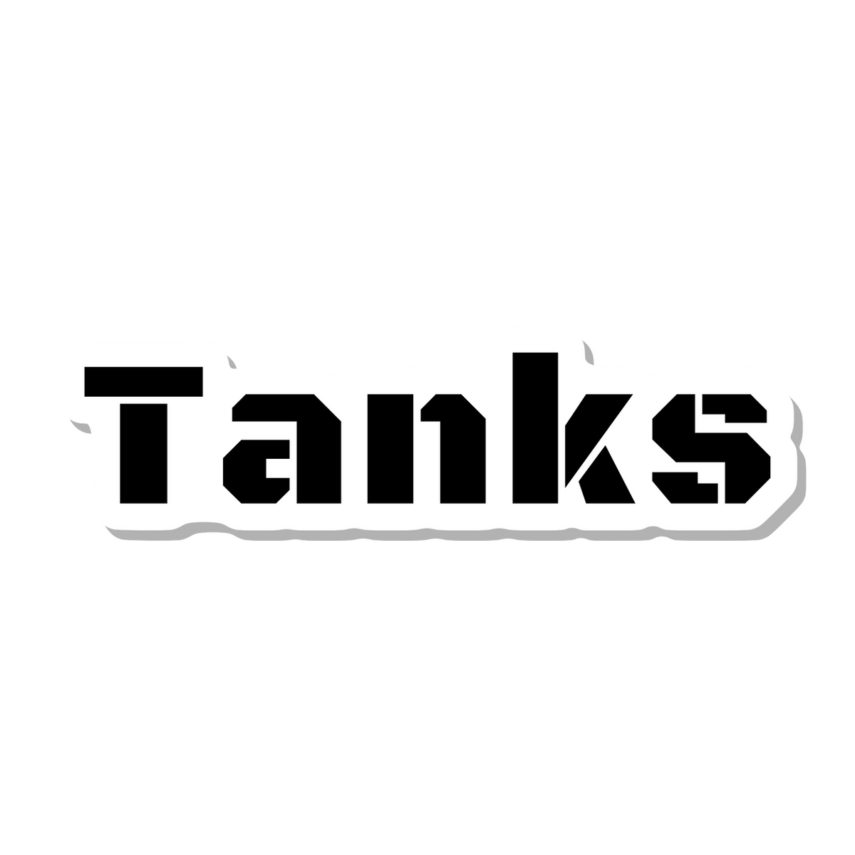 Tanks die-cut sticker