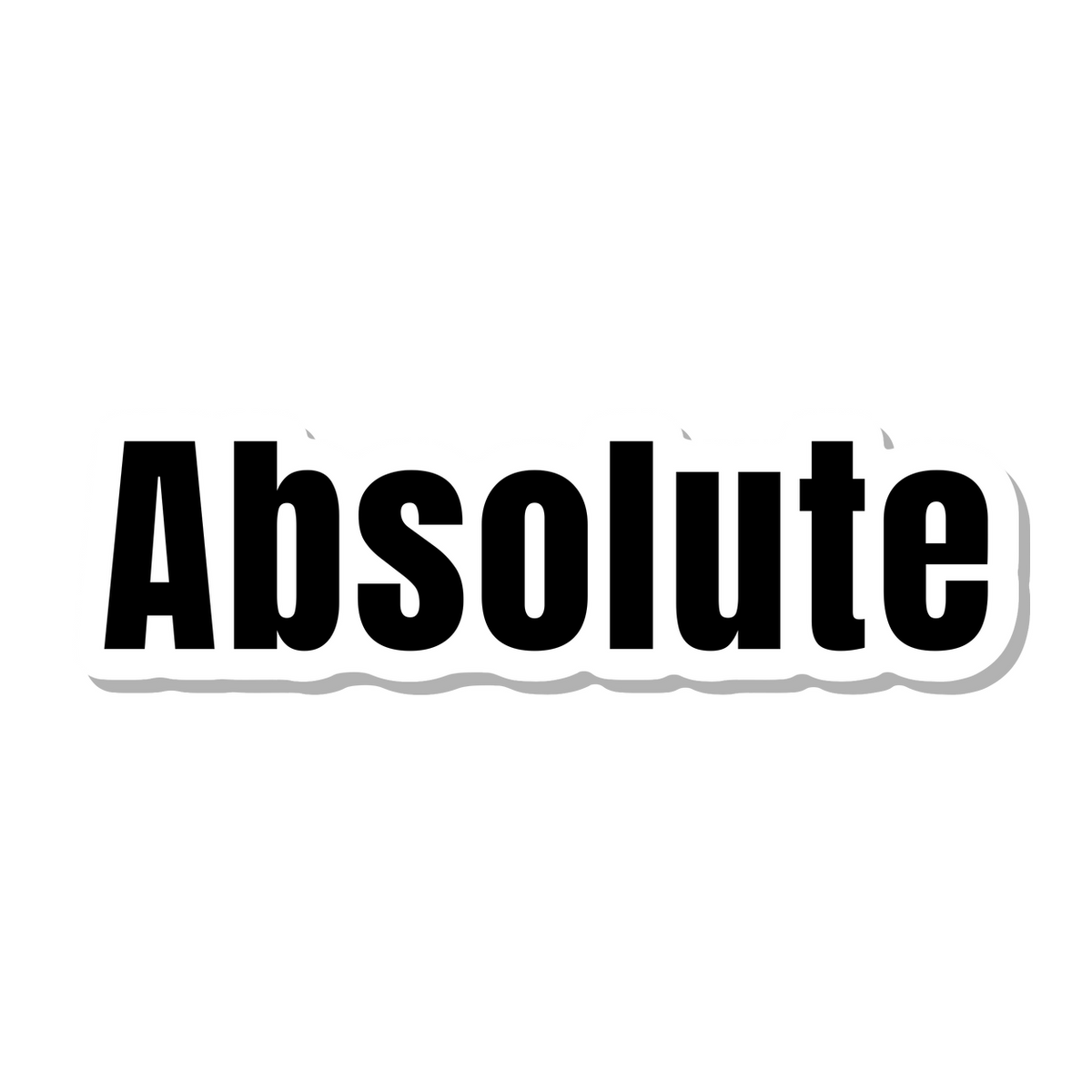Absolute die-cut sticker