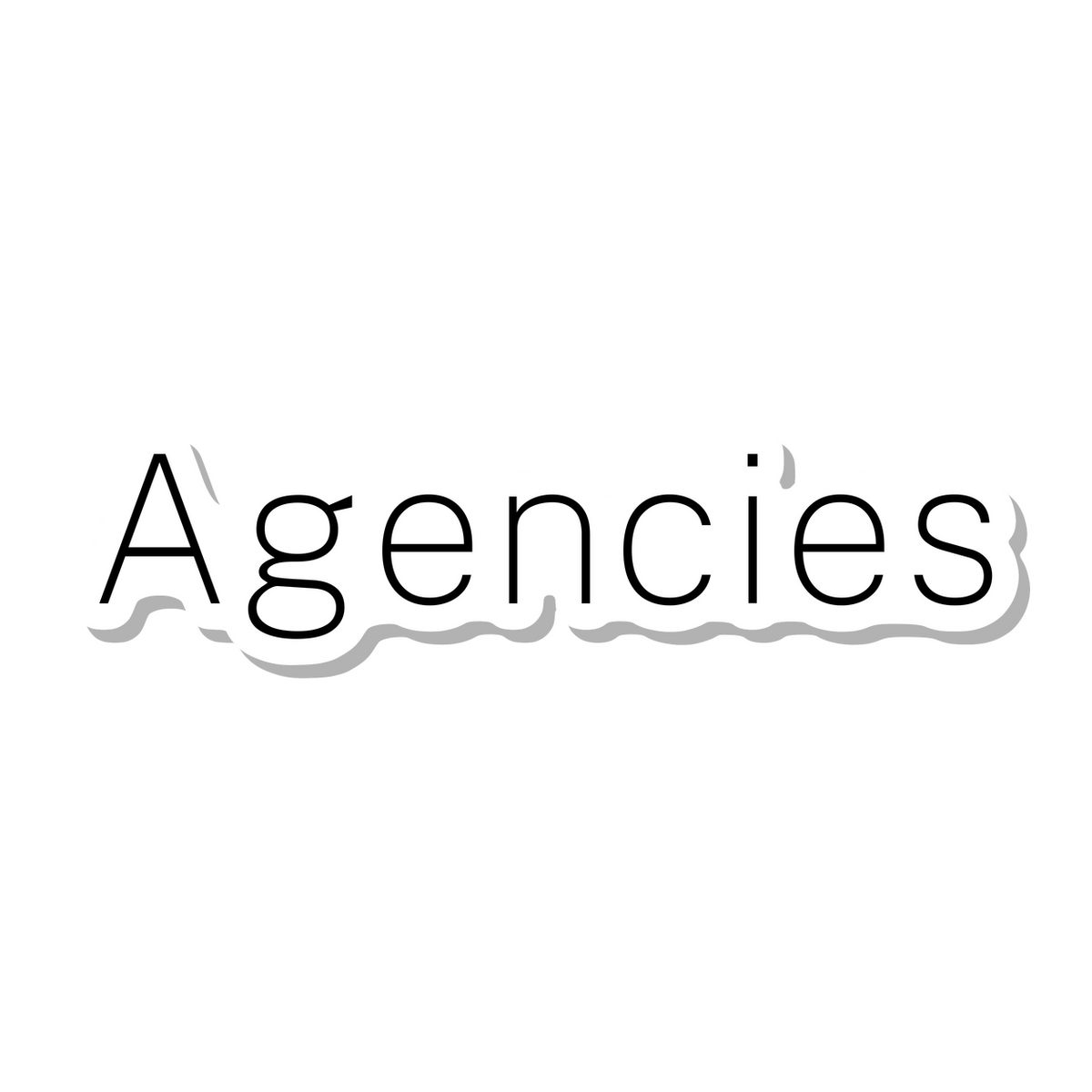 Agencies die-cut sticker