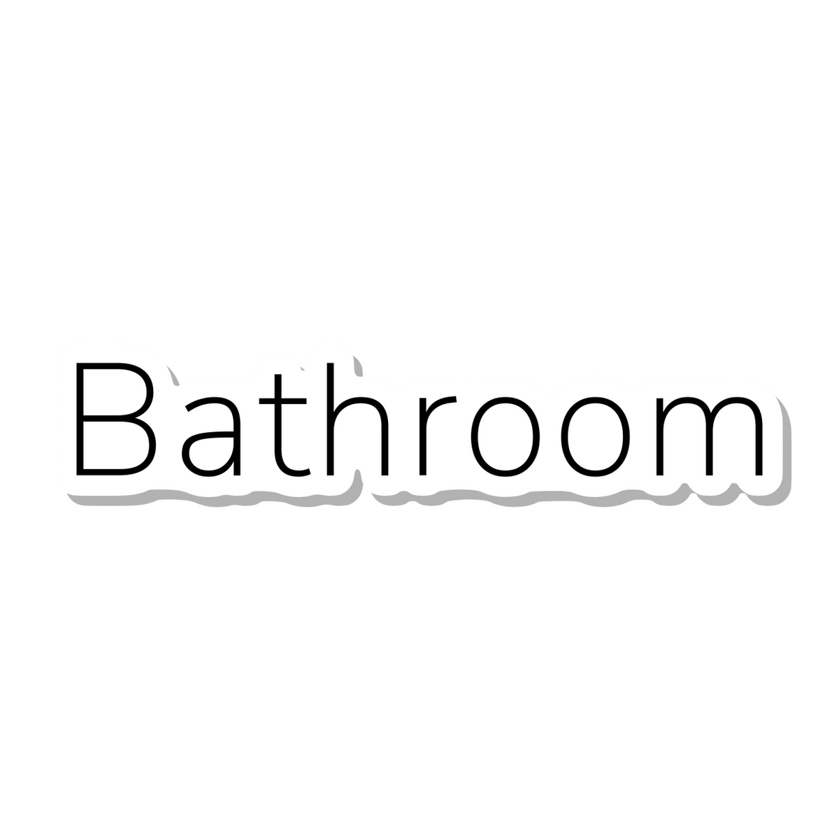 Bathroom die-cut sticker