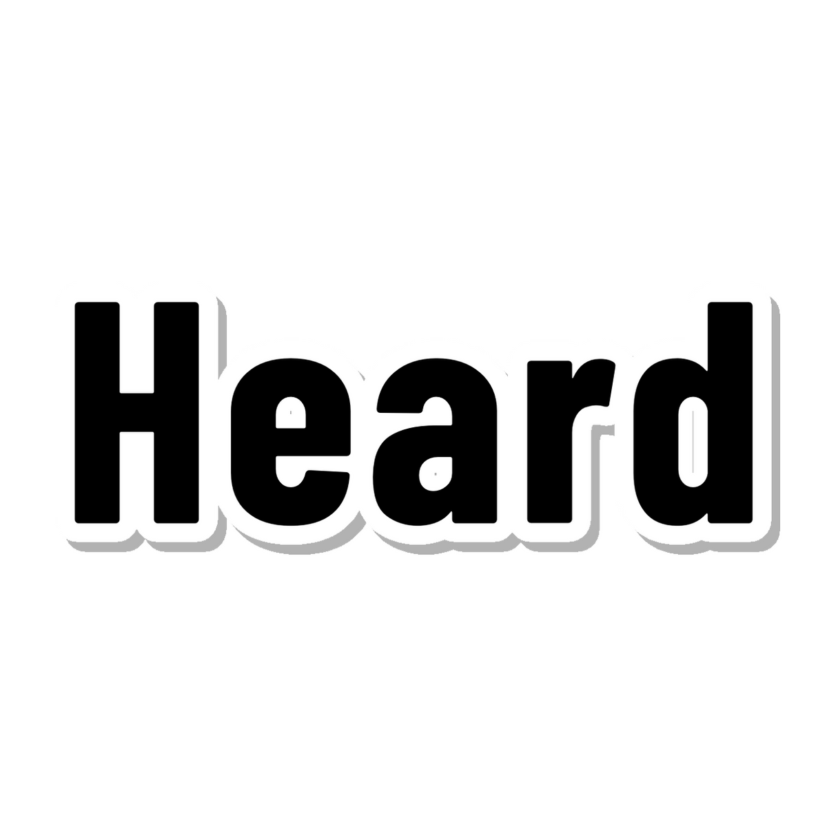 Heard die-cut sticker