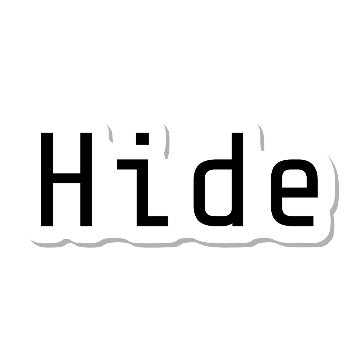 Hide die-cut sticker