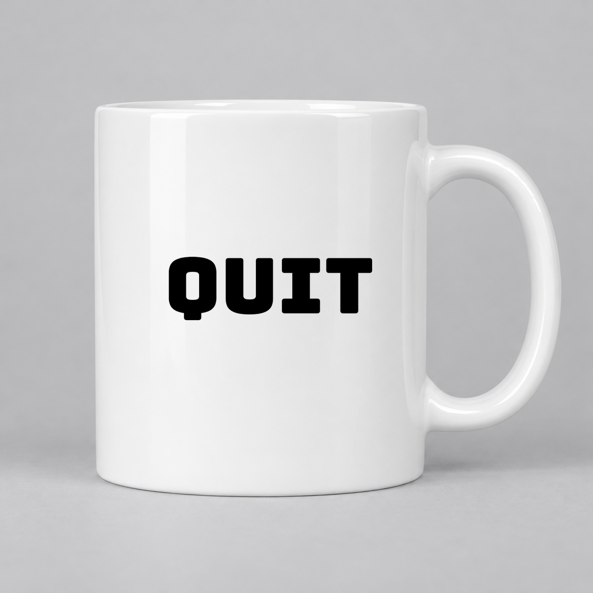 Quit Mug in white