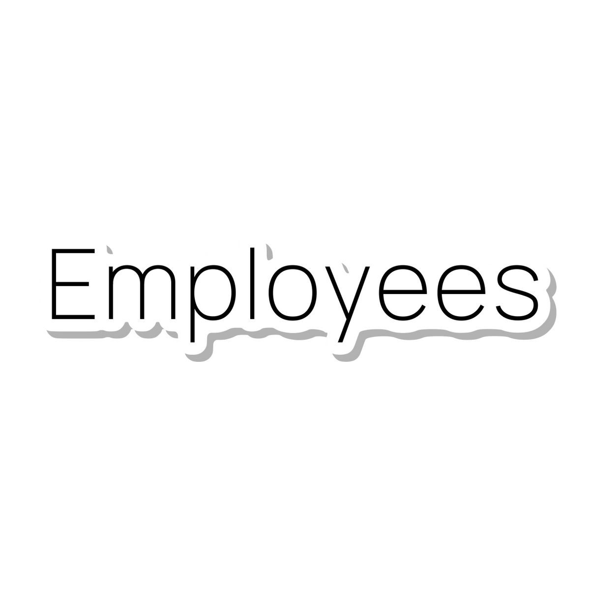 Employees die-cut sticker