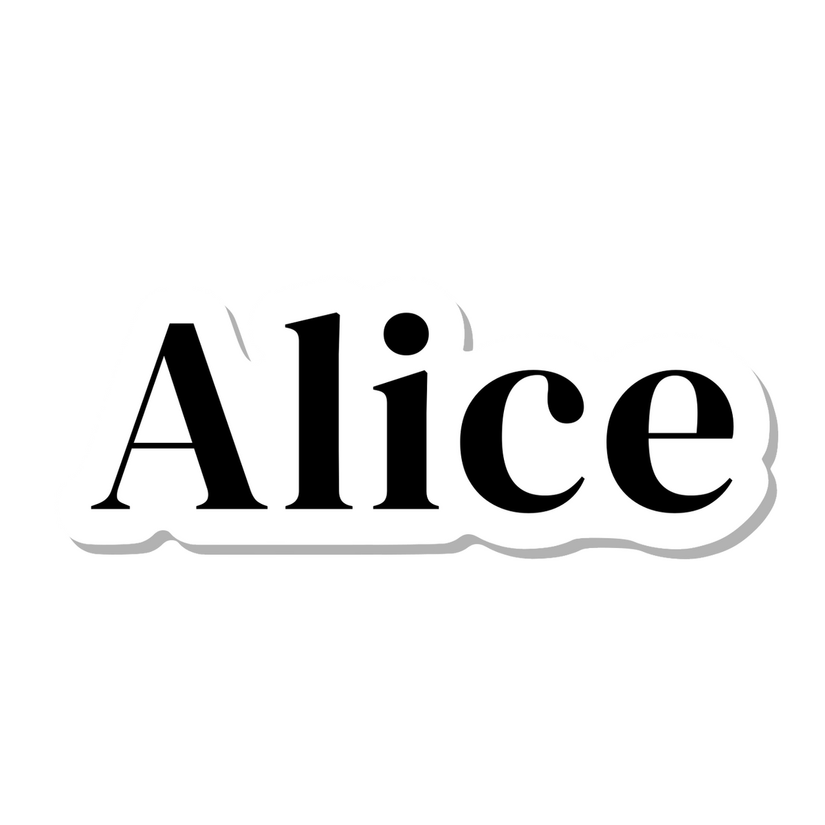 Alice die-cut sticker