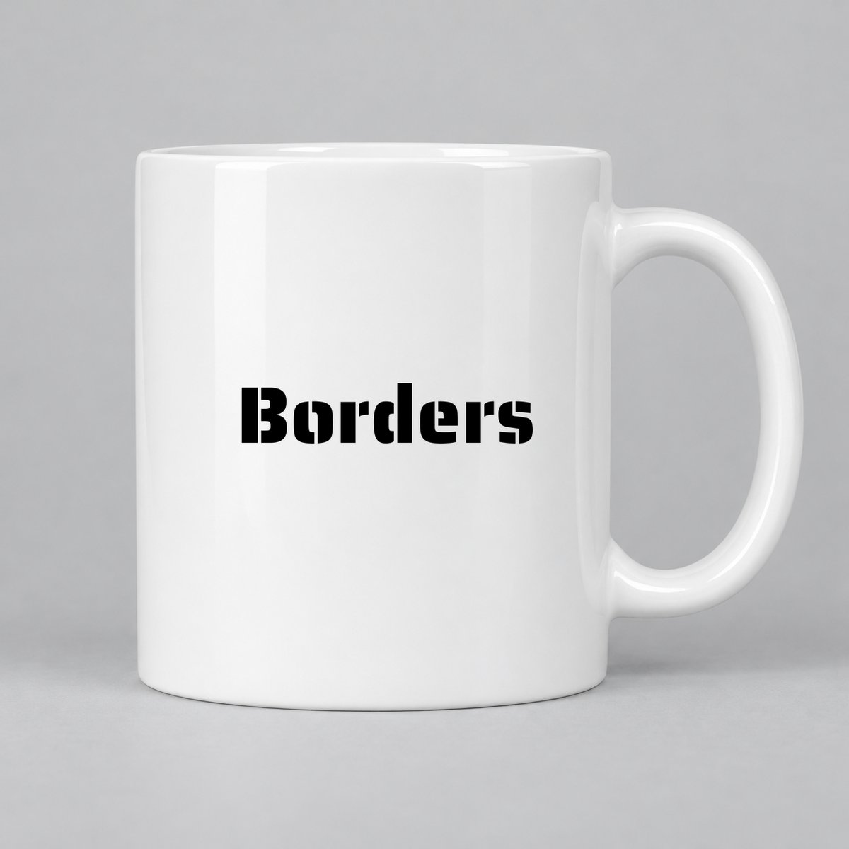 Borders Mug in white