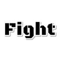 Fight die-cut sticker