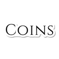 Coins die-cut sticker