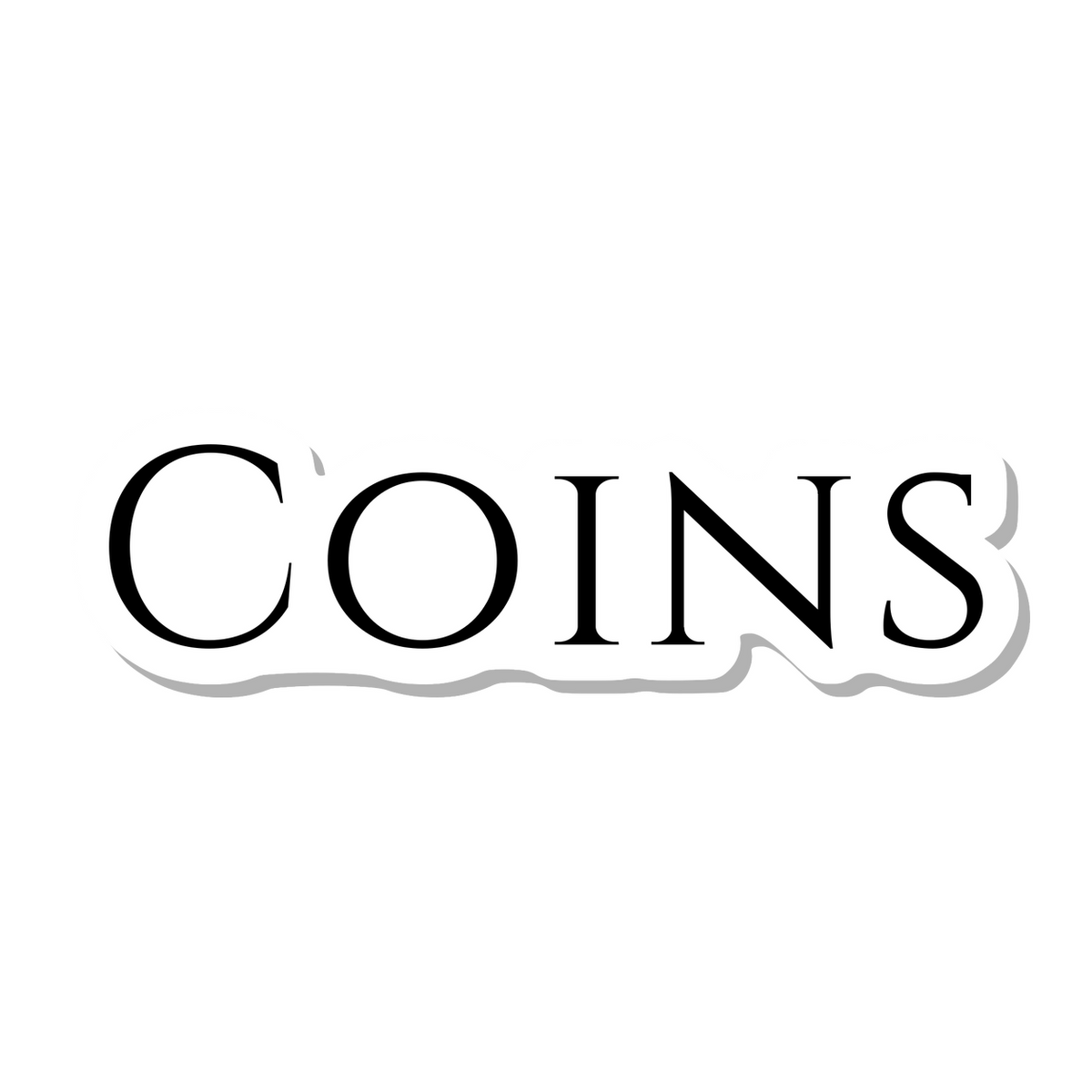 Coins die-cut sticker