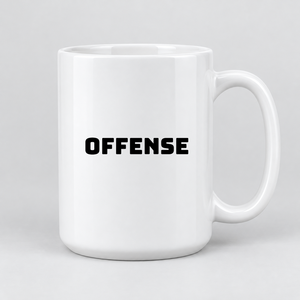 Offense Mug in white