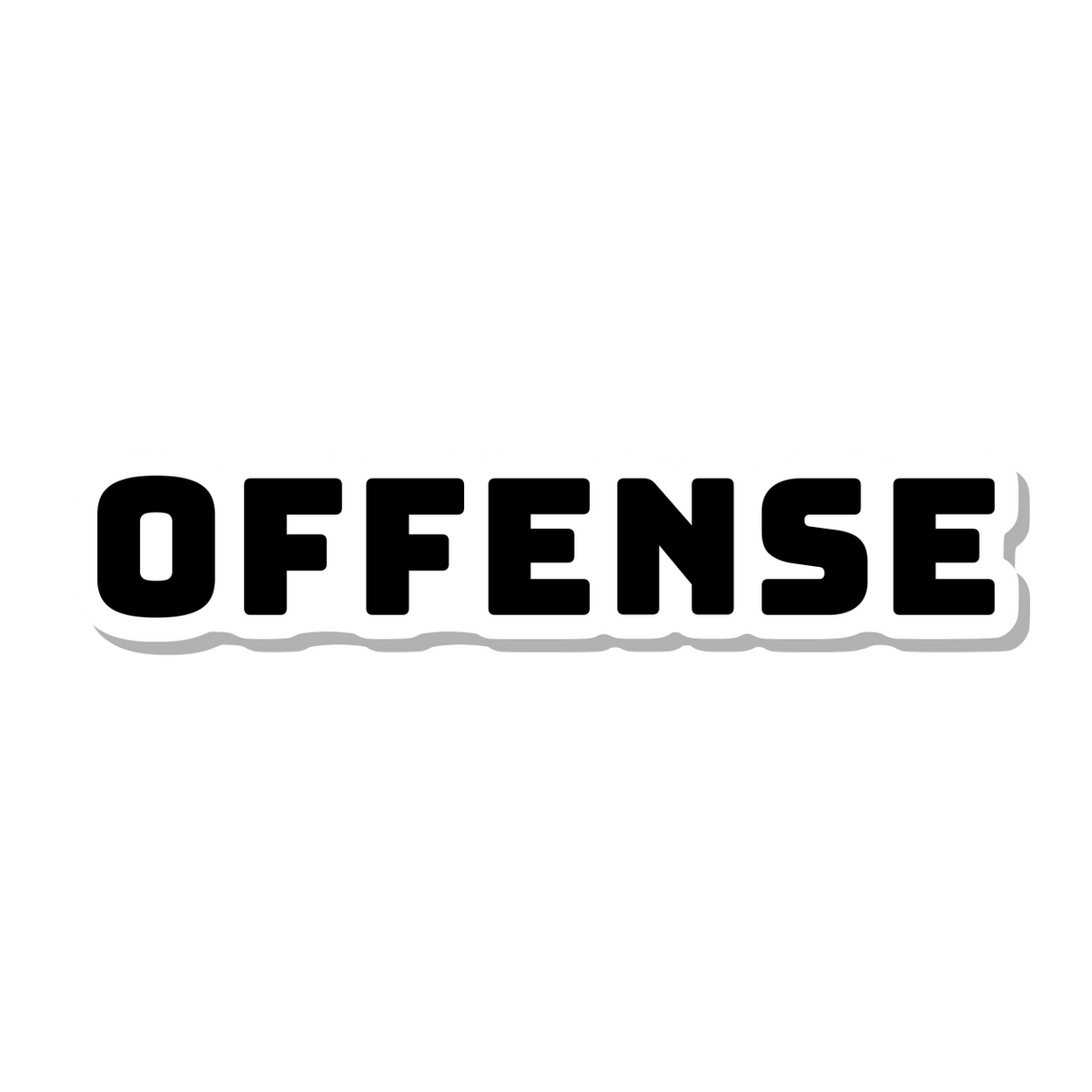 Offense die-cut sticker