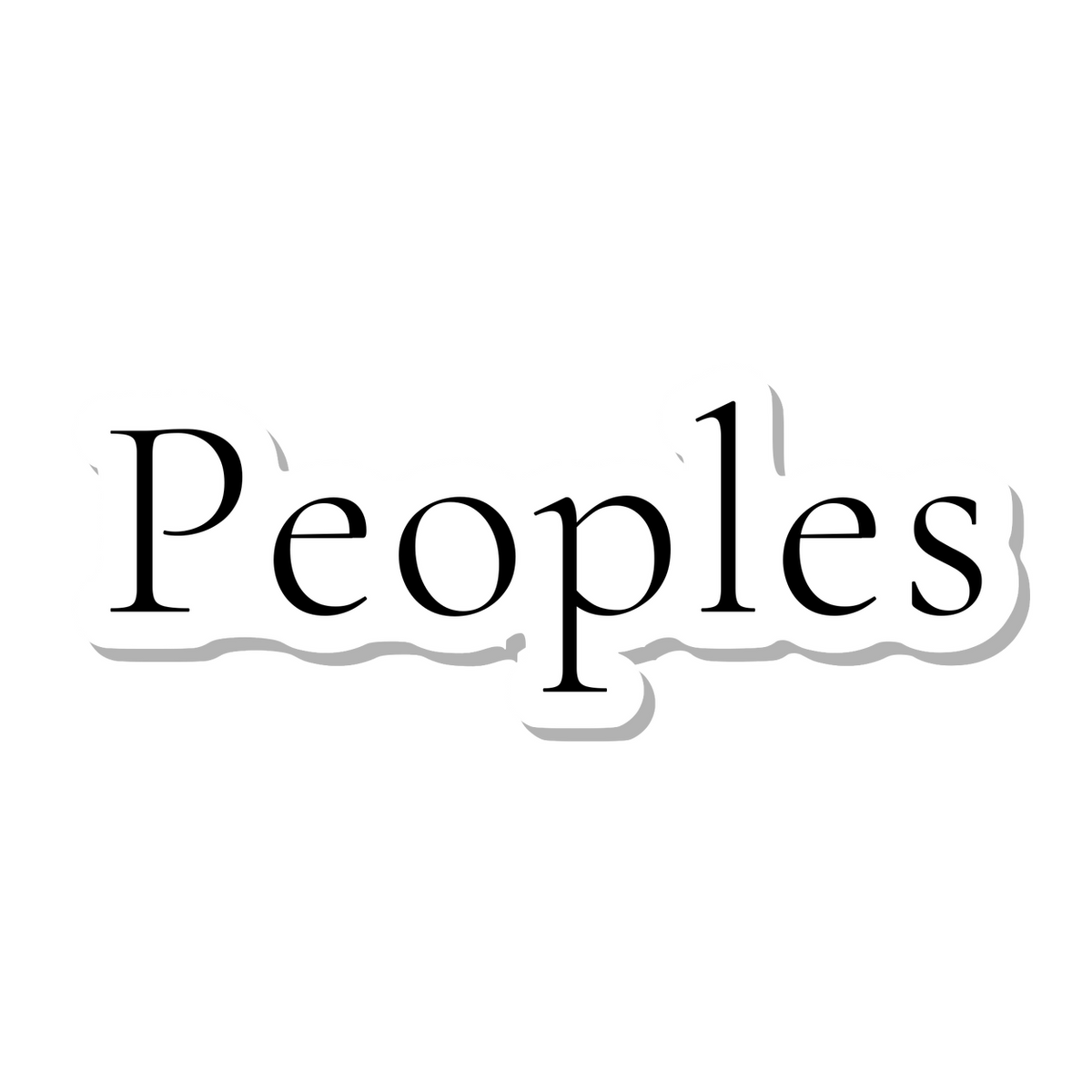Peoples die-cut sticker