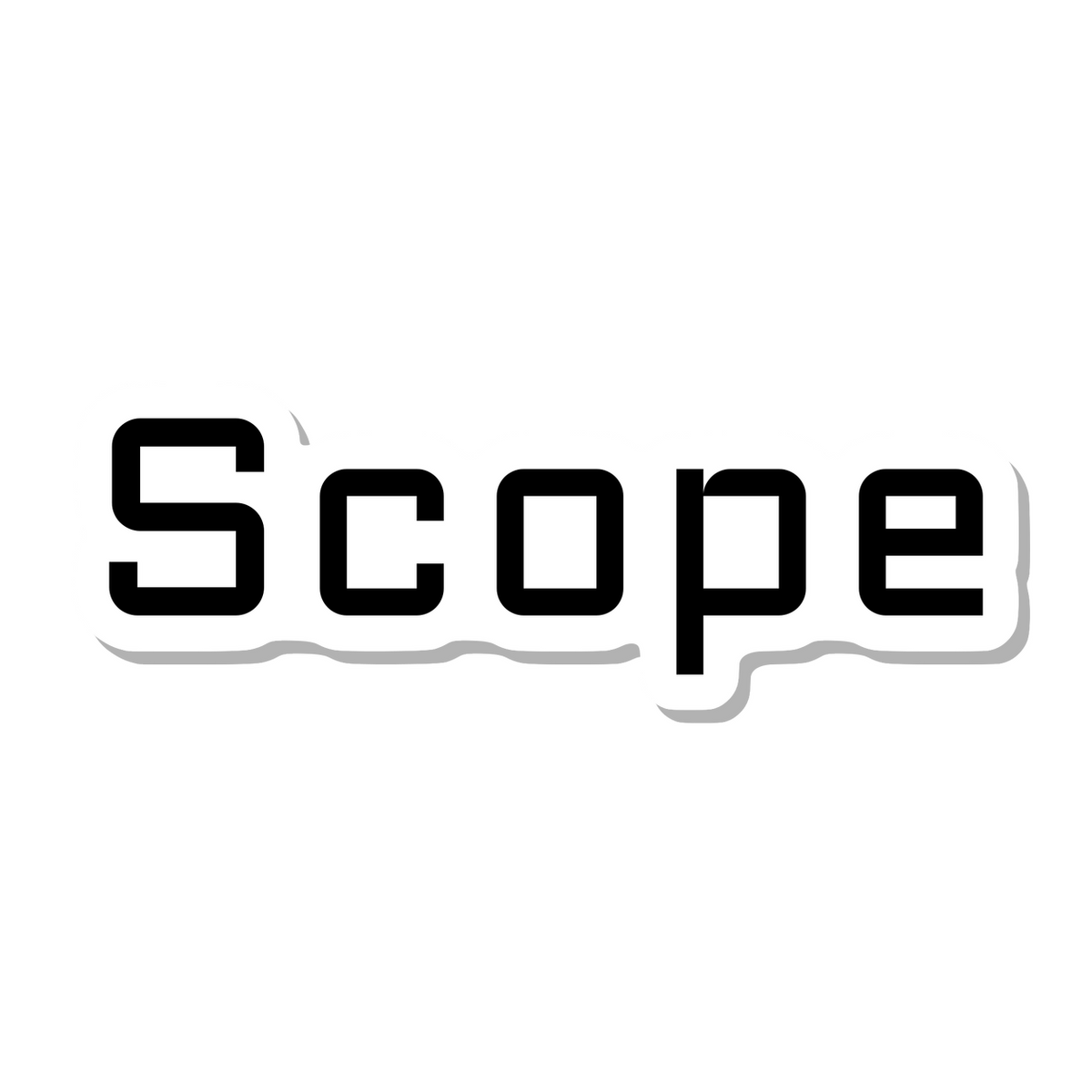 Scope die-cut sticker